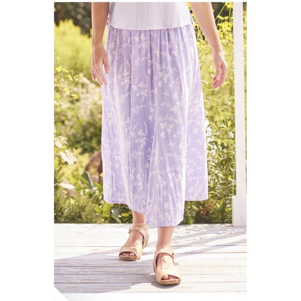 April Cornell Spring Clover Maxi Skirt Light Periwinkle XXL Cottagecore Feminine